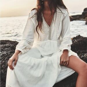 Zara White Bohemian Dress